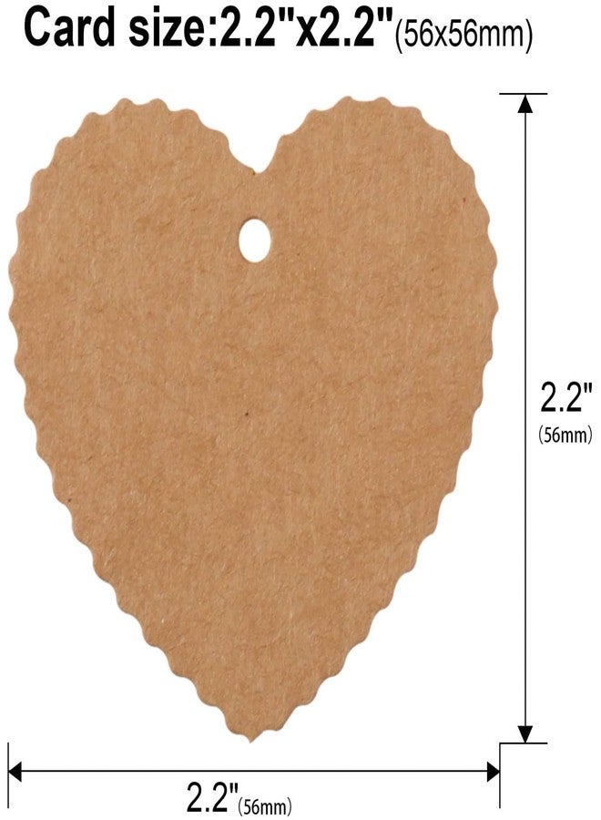 Labriciyon 100 Pcs Brown Heart Shape Kraft Paper Gift Tags Price Tags Crafts Hang Tag Label Tag with Jute Twine String Brown Gift Wrapping Supplies Gift Wrap Tag Health and HOU Hold - Image 5